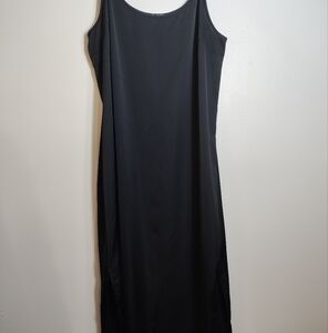 J.Crew Womens Midi Slip Dress Size Medium Black Y2K Grunge